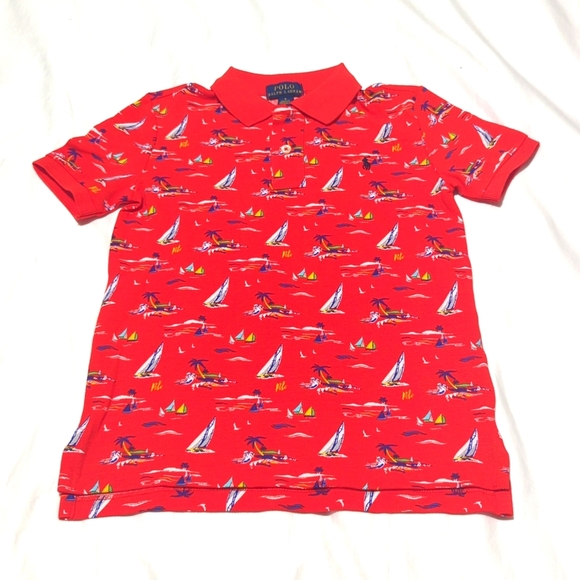 Sailboat Cotton Mesh Polo Shirt size 5. - Picture 1 of 9